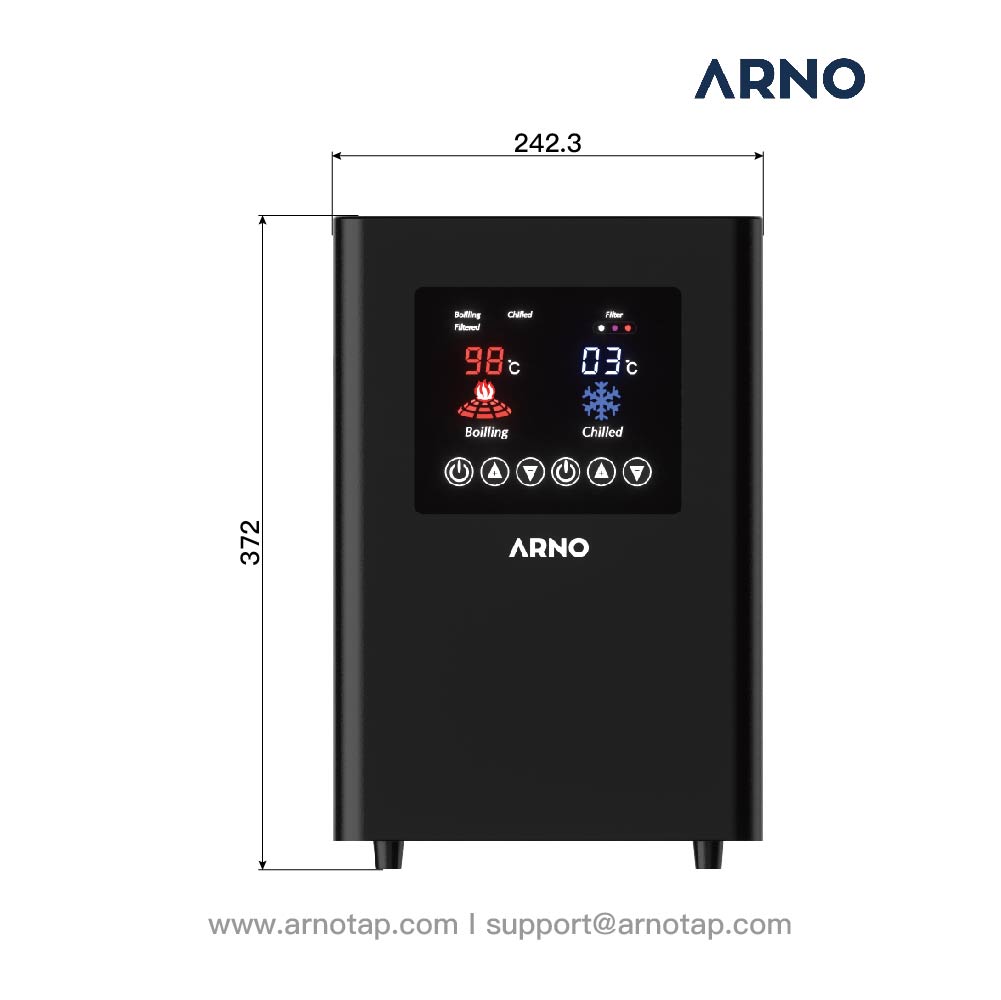 ARNO Flex 5 in 1 Instant Boiling Hot Water Tap-Boiler Dimensions