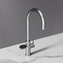 ARNO Chrome ARNO Flex 4-in-1 instant boiling hot water tap with digital touch screen on marble countertop