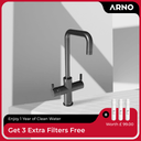 ARNO Classic Square 4-in-1 Brushed Gunmetal Instant Boiling Water Tap
