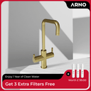 ARNO Classic Square 4-in-1 Champagne Gold Instant Boiling Water Tap