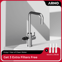 ARNO Square 3 in 1 Chrome Instant Boiling Hot Water Tap
