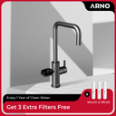 ARNO Square 4 in 1 Brushed Gunmetal Instant Boiling Hot Water Tap