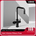 ARNO Square 4 in 1 Matt Black Instant Boiling Hot Water Tap
