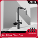 ARNO Square 5 in 1 Brushed Gunmetal Instant Boiling Hot Water Tap