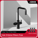 ARNO Square 5 in 1 Matt Black Instant Boiling Hot Water Tap