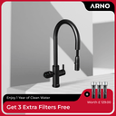ARNO Flex 5 in 1 Matt Black Instant Boiling Hot Water Tap