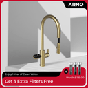 ARNO Flex 5 in 1 Champagne Gold Instant Boiling Hot Water Tap