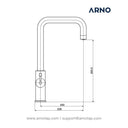 ARNO Classic Square 4-in-1 Matt Black Instant Boiling Water Tap