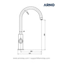 ARNO Classic Curve 4-in-1 Chrome Instant Boiling Water Tap