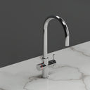 ARNO Halo boiling water tap chrome arc spout side angle kitchen view