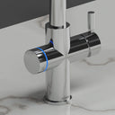 ARNO Halo 6 in 1 boiling water tap chrome with blue light filtered chilled water paired tap setup